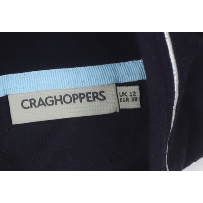Craghoppers Women Black UK 12 Fleece 1/4 Zip High Neck Sweatshirt