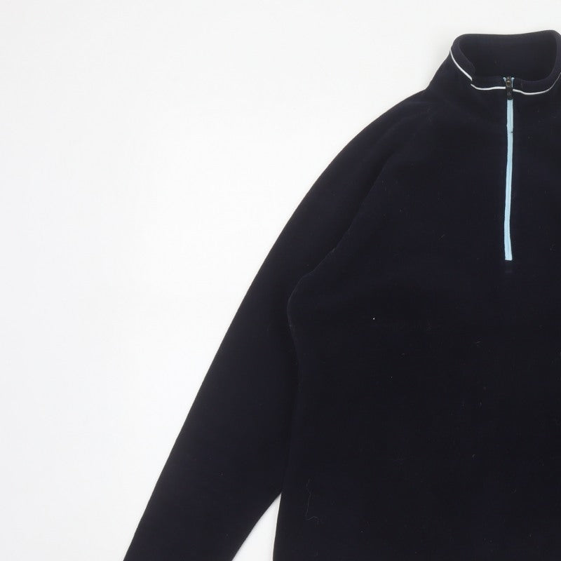 Craghoppers Women Black UK 12 Fleece 1/4 Zip High Neck Sweatshirt