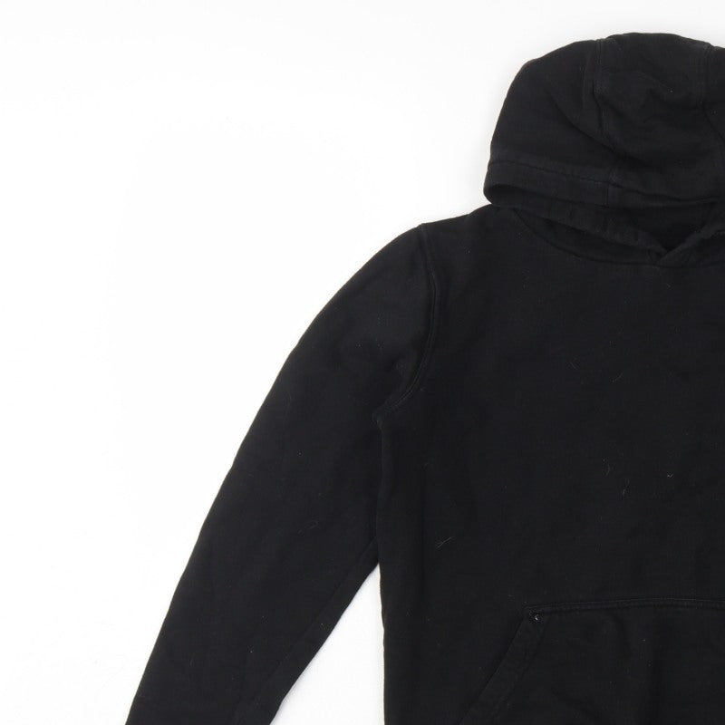 Lyle & Scott Boys Black 12-13 Years Pullover Hoodie Logo Fleece