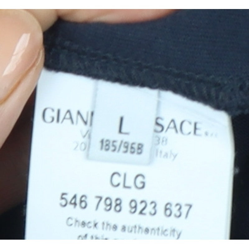 Versace Collection Men’s Blue L Medusa Logo Graphic Crew Neck T-Shirt