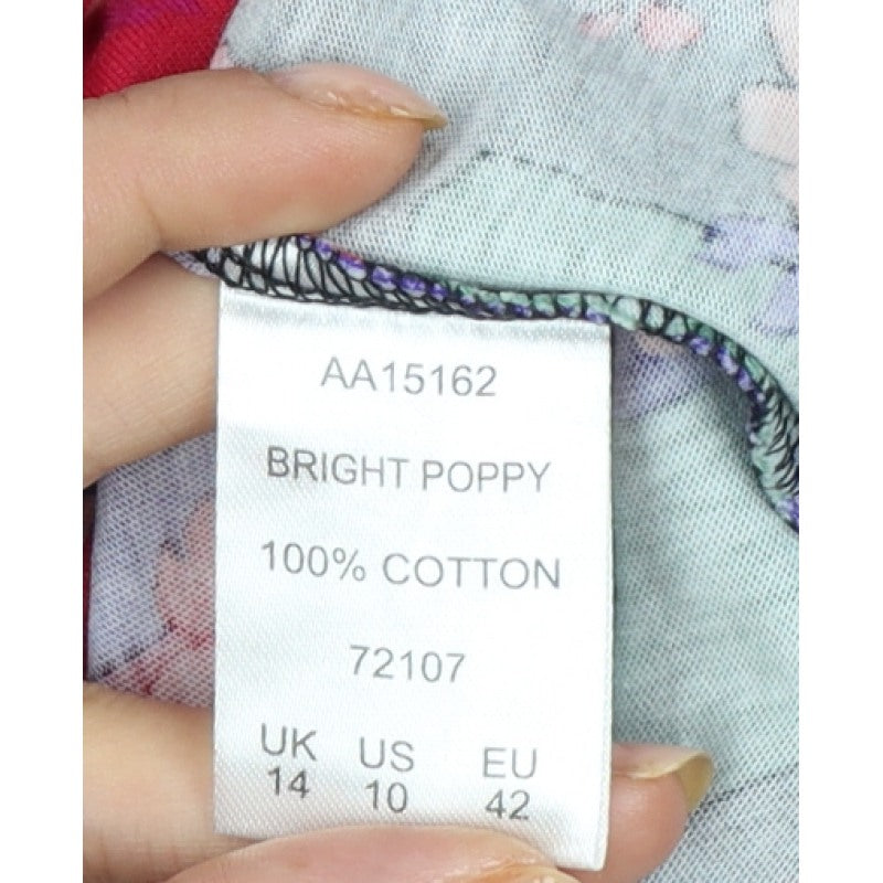 Cotton Traders Women Multicoloured UK 14 Floral 3/4 Sleeve Tunic Top