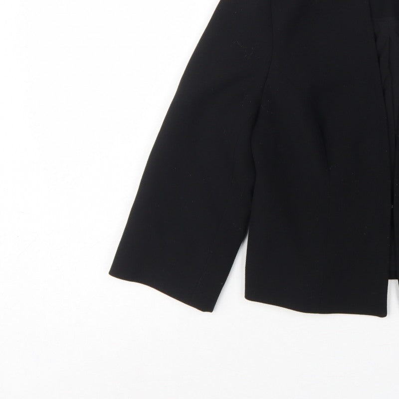 Coast Women’s Black UK 10 Tailored Lined 3/4 Sleeve Open Blazer
