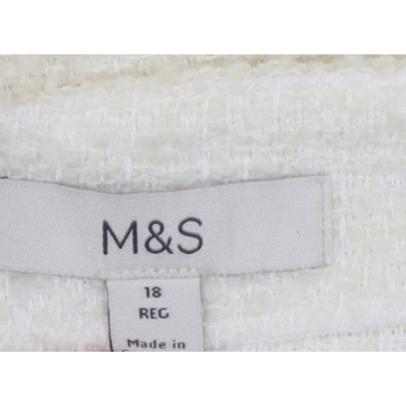 Marks & Spencer Women's Ivory UK 18 Straight Pencil Long Knit Skirt