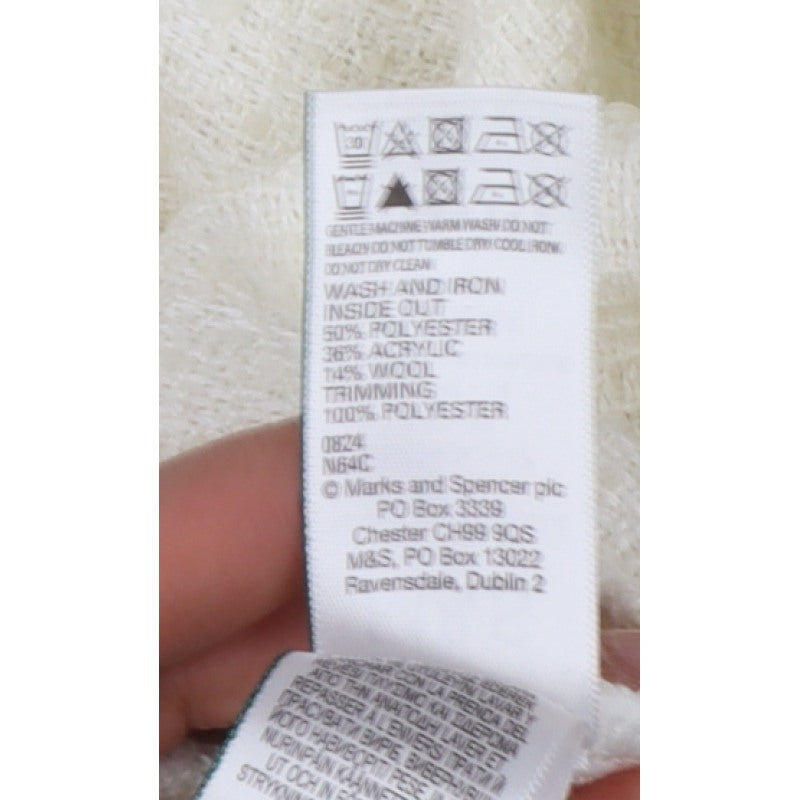 Marks & Spencer Women's Ivory UK 18 Straight Pencil Long Knit Skirt