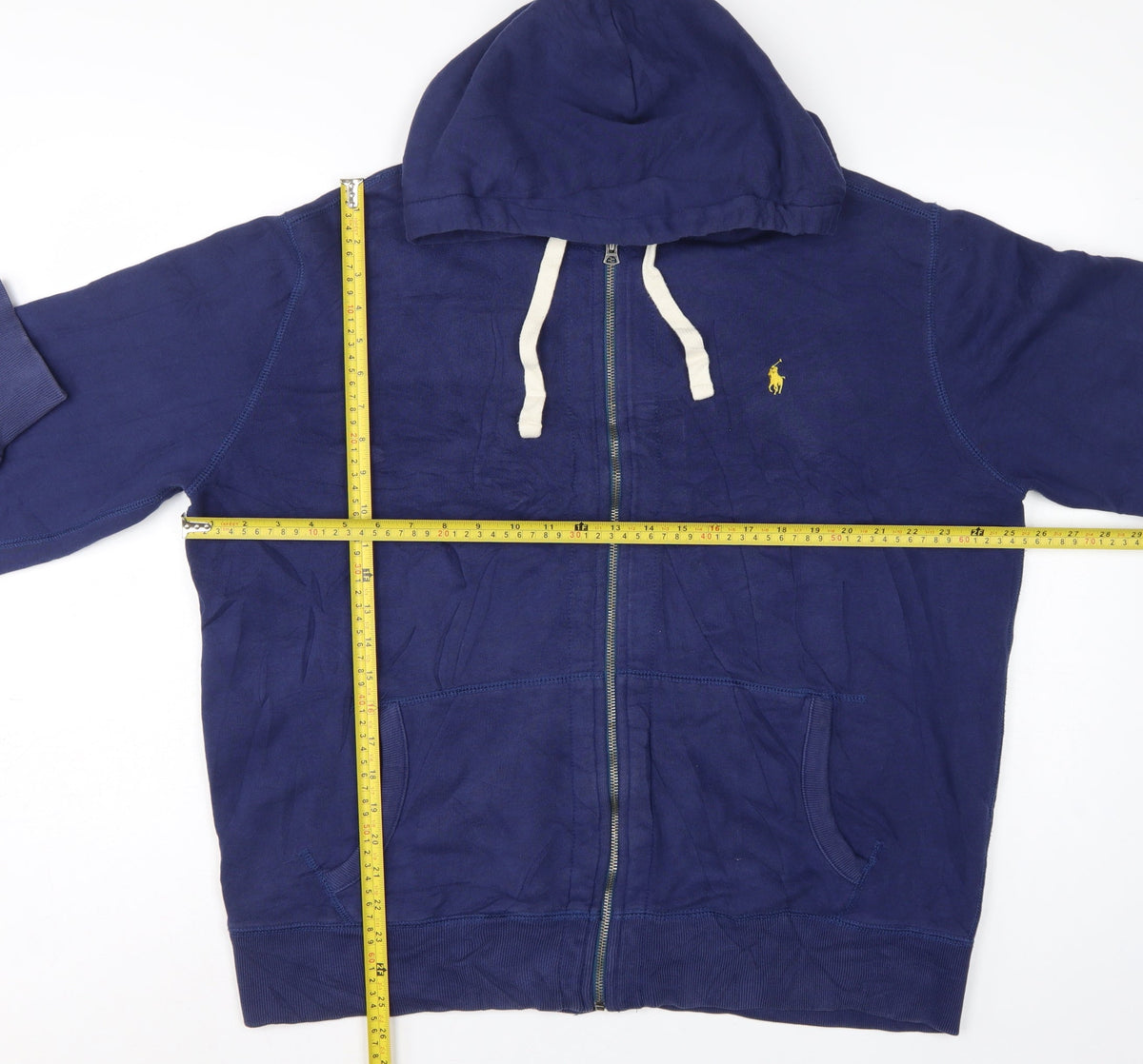 Polo Ralph Lauren Men’s Blue XL Full Zip Hooded Logo Hoodie