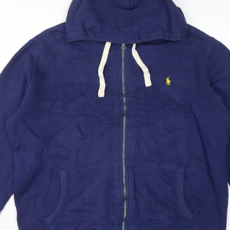 Polo Ralph Lauren Men’s Blue XL Full Zip Hooded Logo Hoodie