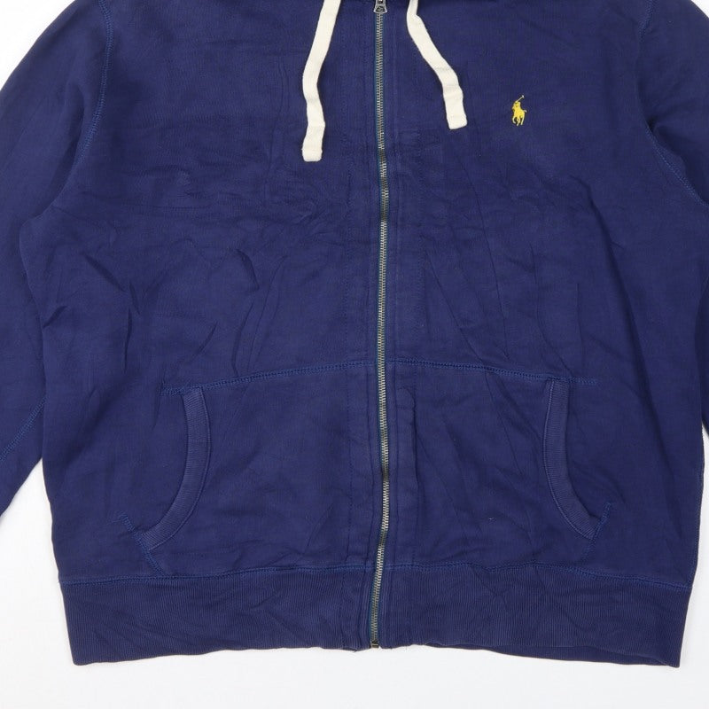 Polo Ralph Lauren Men’s Blue XL Full Zip Hooded Logo Hoodie