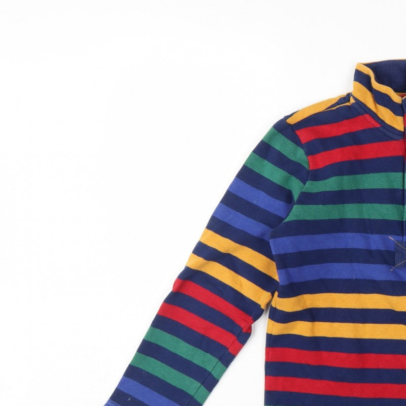 Additional view of Joules boys’ multicoloured 11-12 years 1/4 zip striped sweatshirt
