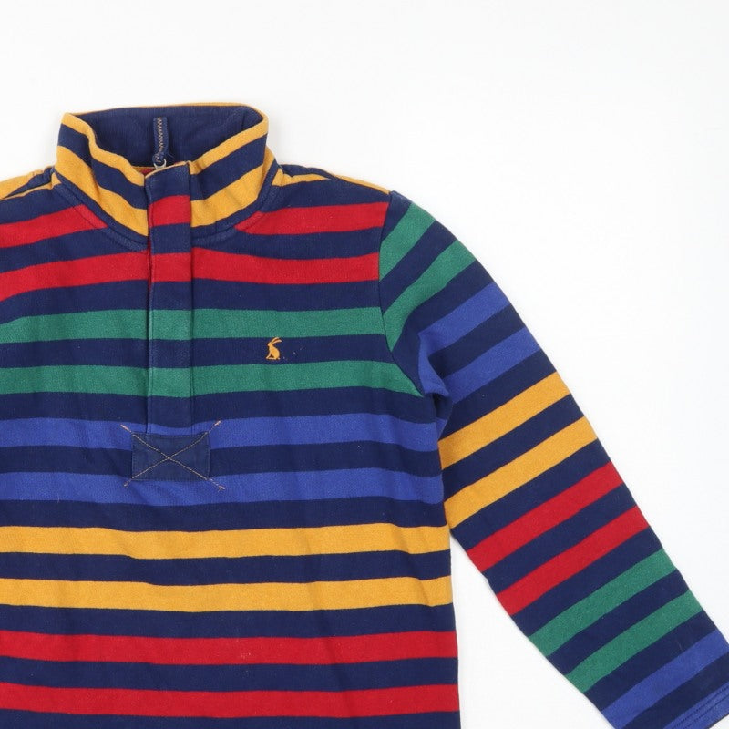 Additional view of Joules boys’ multicoloured 11-12 years 1/4 zip striped sweatshirt
