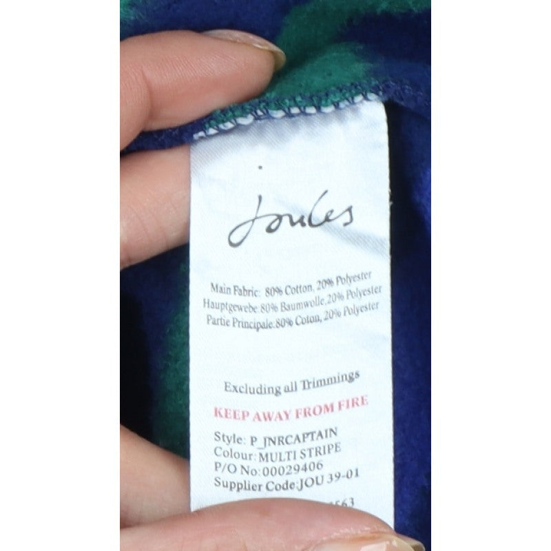 Additional view of Joules boys’ multicoloured 11-12 years 1/4 zip striped sweatshirt