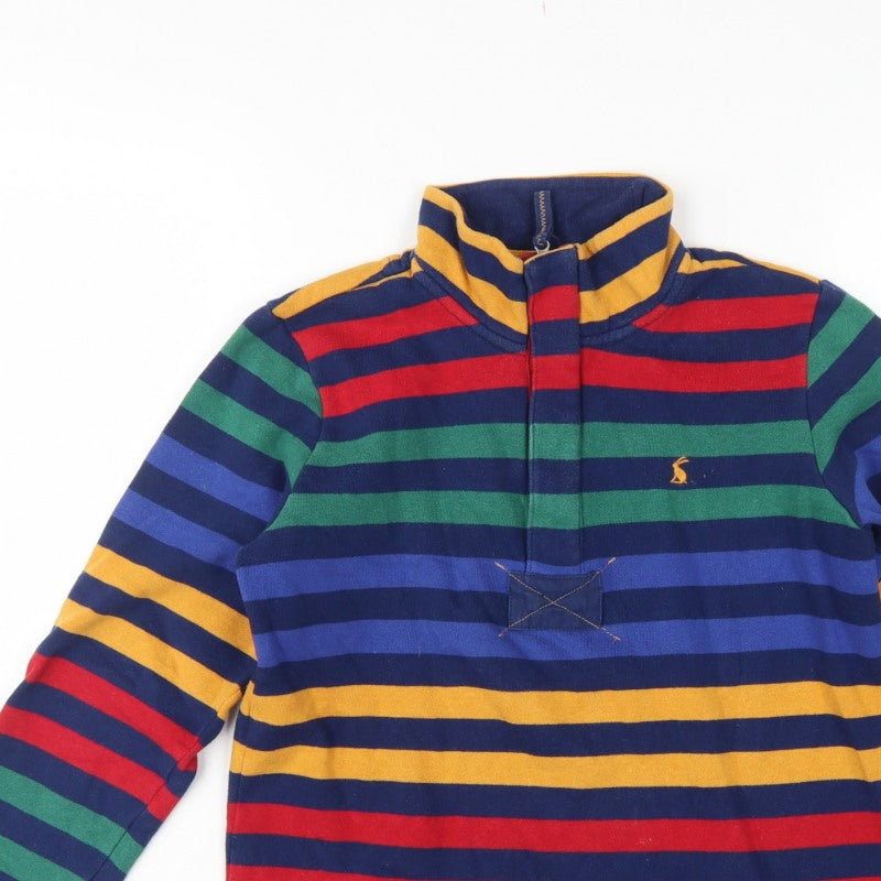 Additional view of Joules boys’ multicoloured 11-12 years 1/4 zip striped sweatshirt