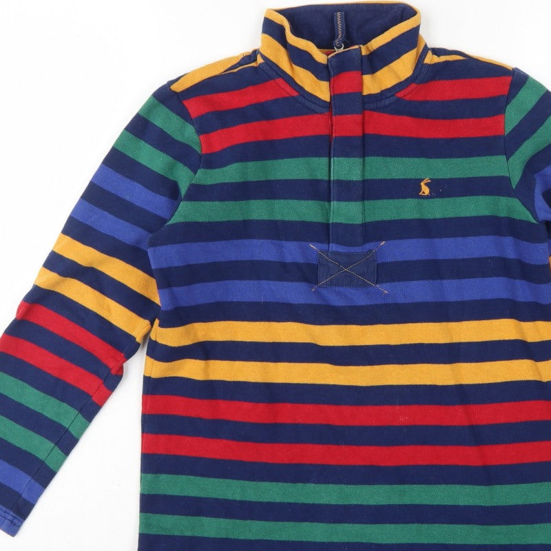 Additional view of Joules boys’ multicoloured 11-12 years 1/4 zip striped sweatshirt