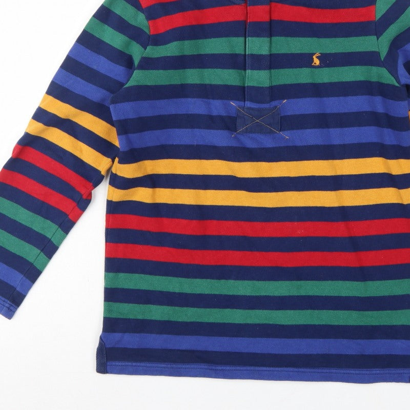 Additional view of Joules boys’ multicoloured 11-12 years 1/4 zip striped sweatshirt