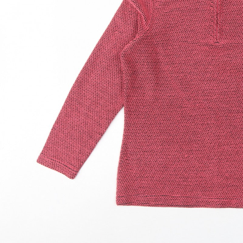Weird Fish Women’s Pink Grey Knit 1/4 Zip Pullover Sweatshirt UK 10