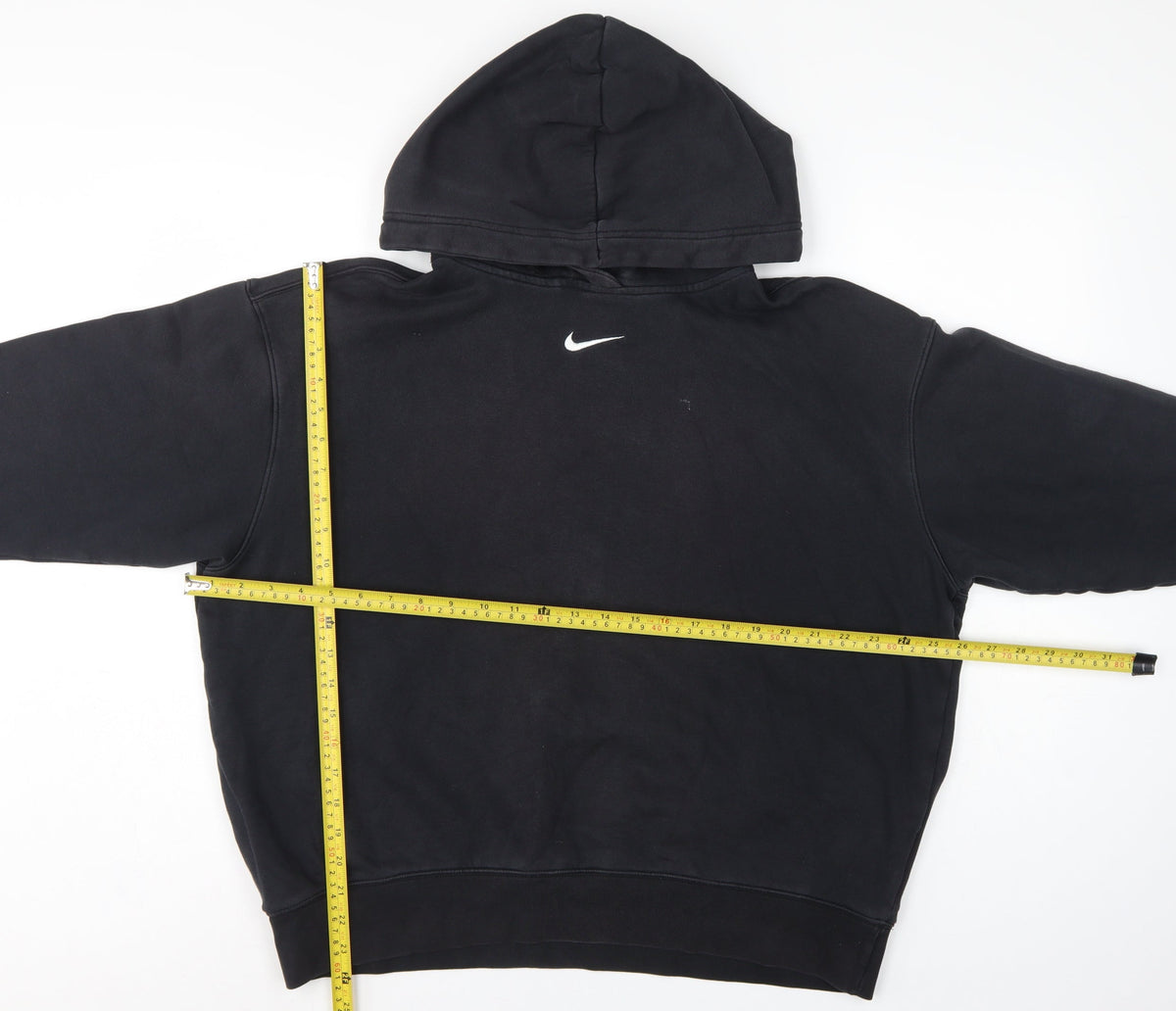 Nike Unisex Adults Black M Pullover Hoodie Swoosh Logo Fleece Pockets
