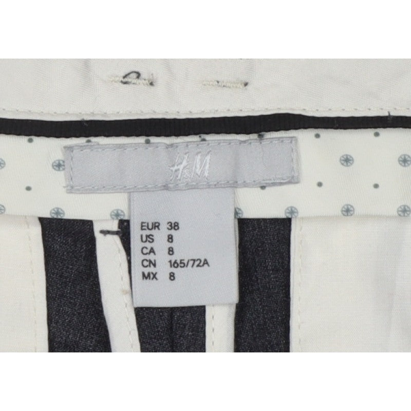 H&M Women Grey UK 10 Straight Leg Dress Trousers Workwear