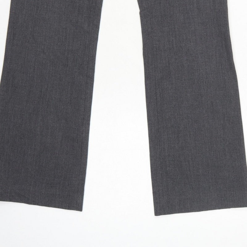 H&M Women Grey UK 10 Straight Leg Dress Trousers Workwear