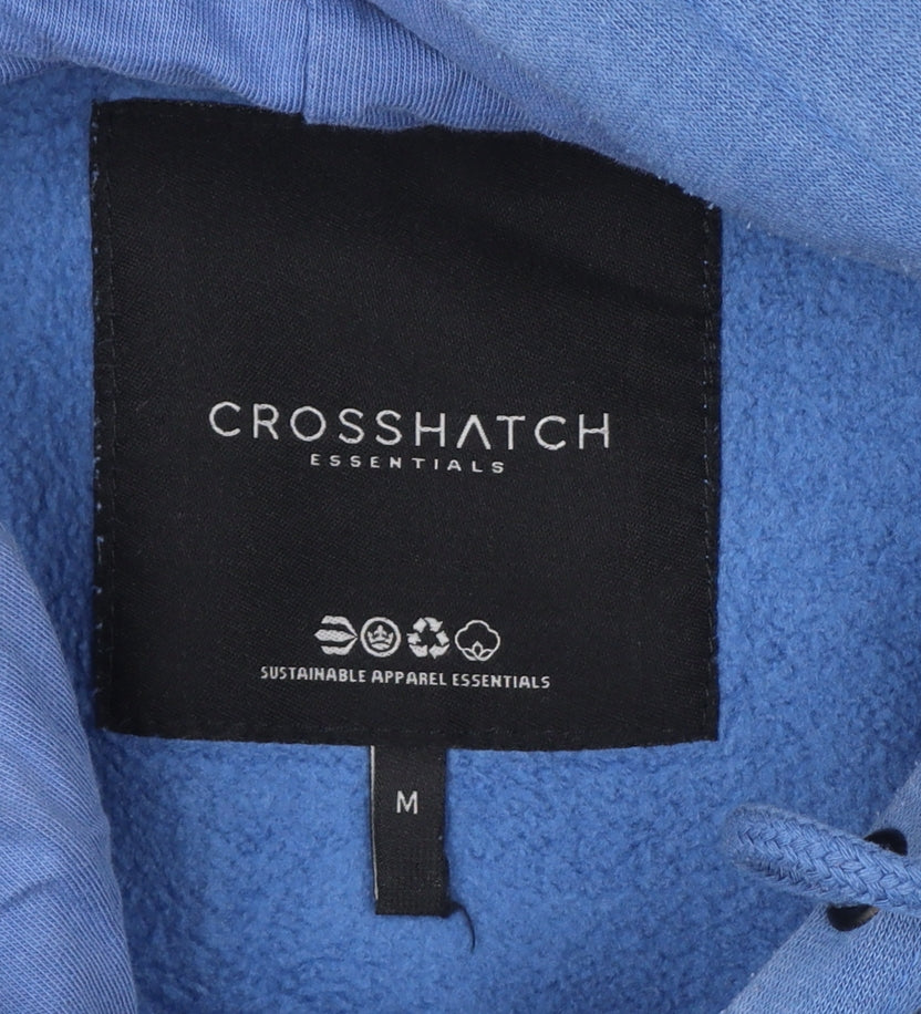 Crosshatch Men’s Blue M Pullover Hoodie Logo Graphic Fleece