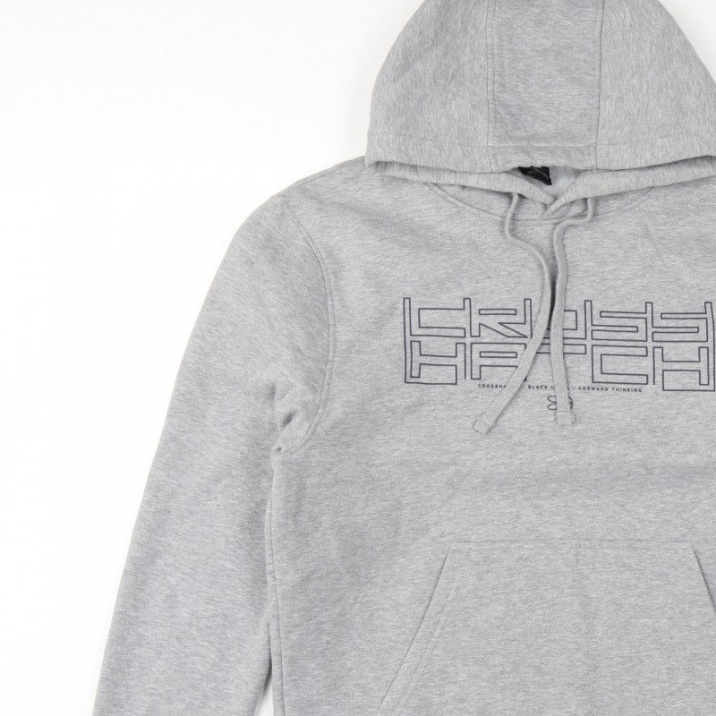 Crosshatch Men’s Grey L Pullover Graphic Logo Hoodie