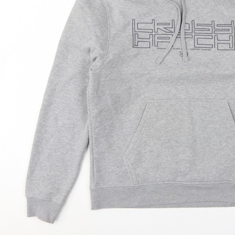 Crosshatch Men’s Grey L Pullover Graphic Logo Hoodie