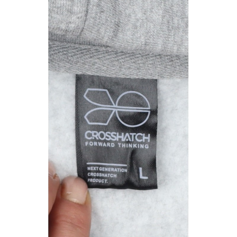 Crosshatch Men’s Grey L Pullover Graphic Logo Hoodie