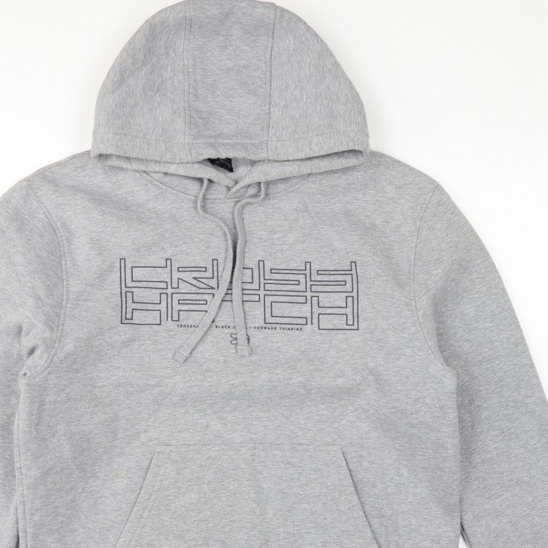 Crosshatch Men’s Grey L Pullover Graphic Logo Hoodie