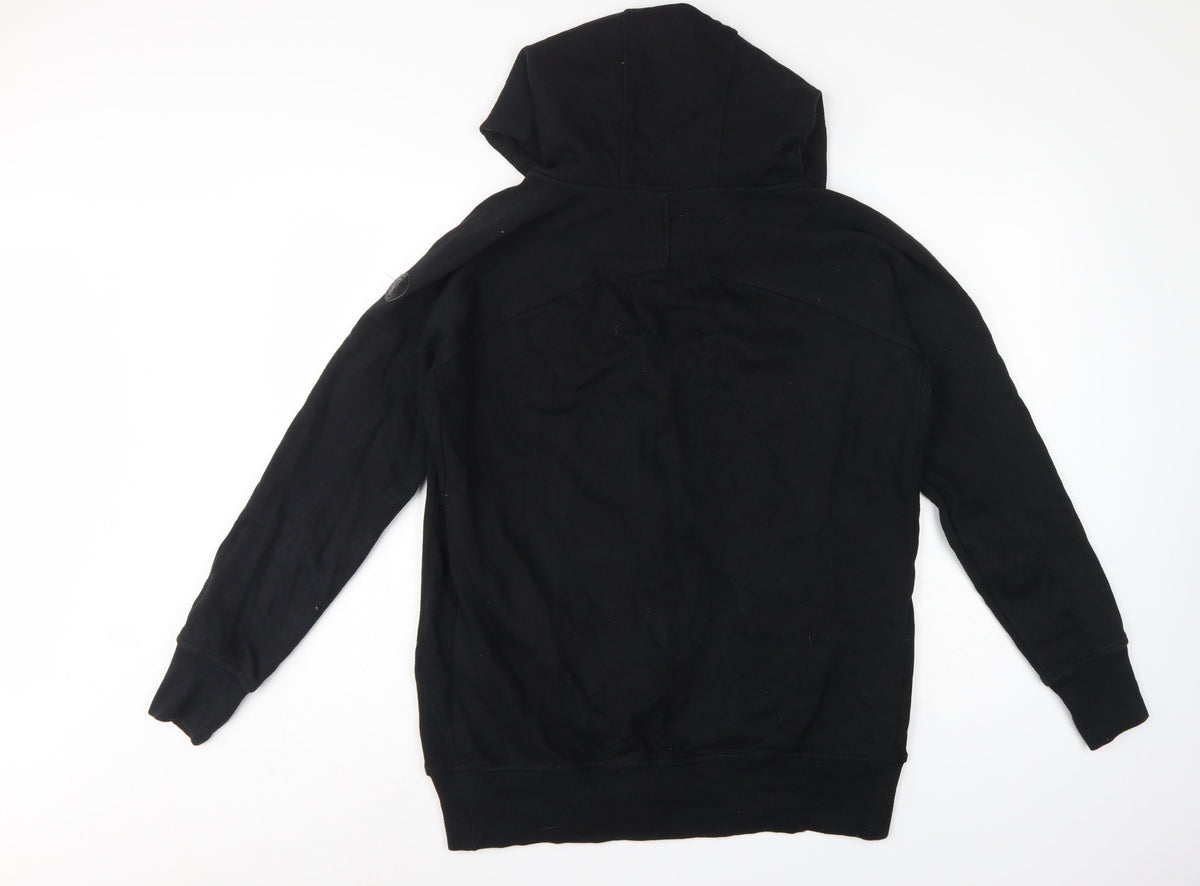 Seraphine Women Black L Maternity Full Zip Hooded Fleece Hoodie