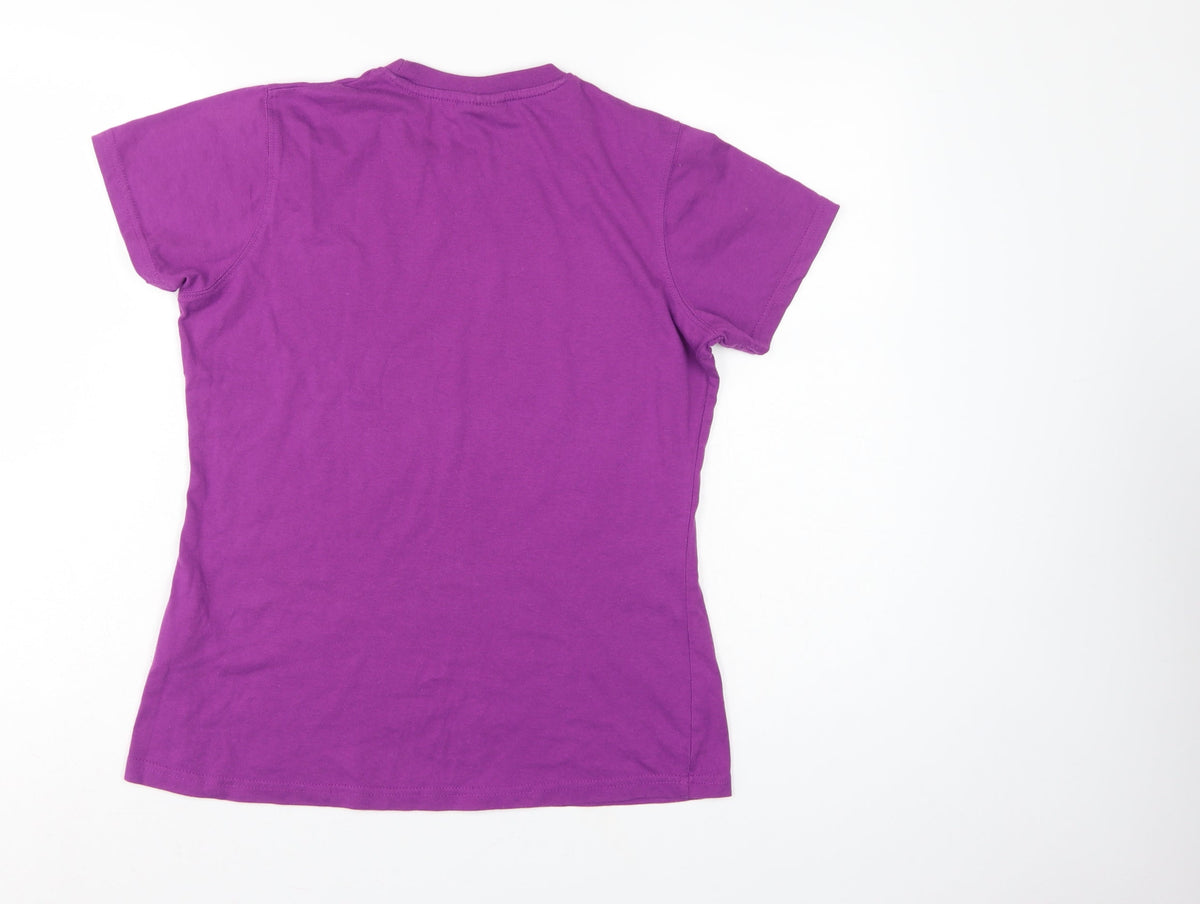 Dare 2b Women Purple UK 12 Geometric Short Sleeve Jersey T-Shirt