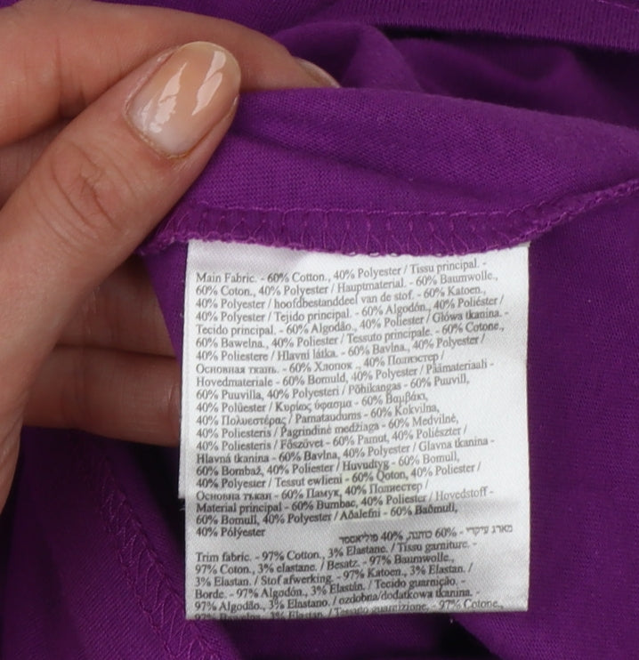 Dare 2b Women Purple UK 12 Geometric Short Sleeve Jersey T-Shirt