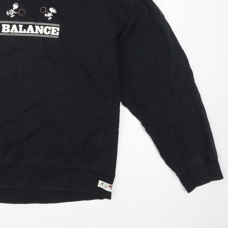 Additional view of New Balance men’s black xl peanuts snoopy tennis graphic sweatshirt