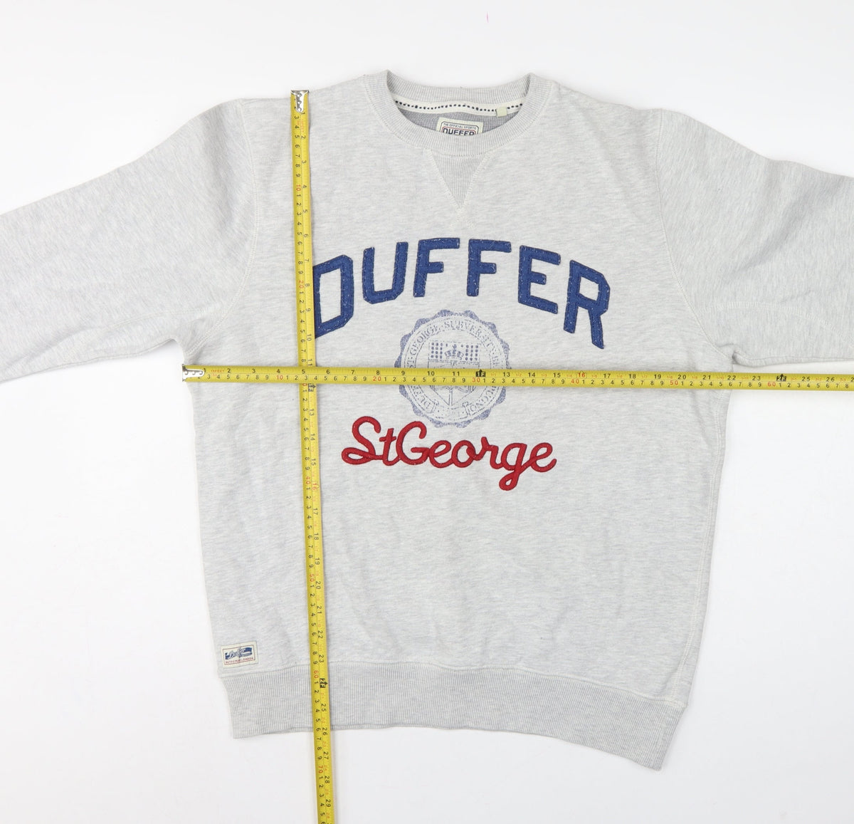 Duffer Men’s Grey L Pullover Crew Neck St George Graphic Sweatshirt