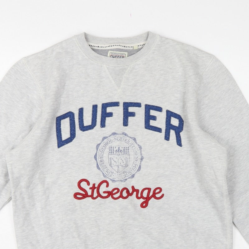 Duffer Men’s Grey L Pullover Crew Neck St George Graphic Sweatshirt