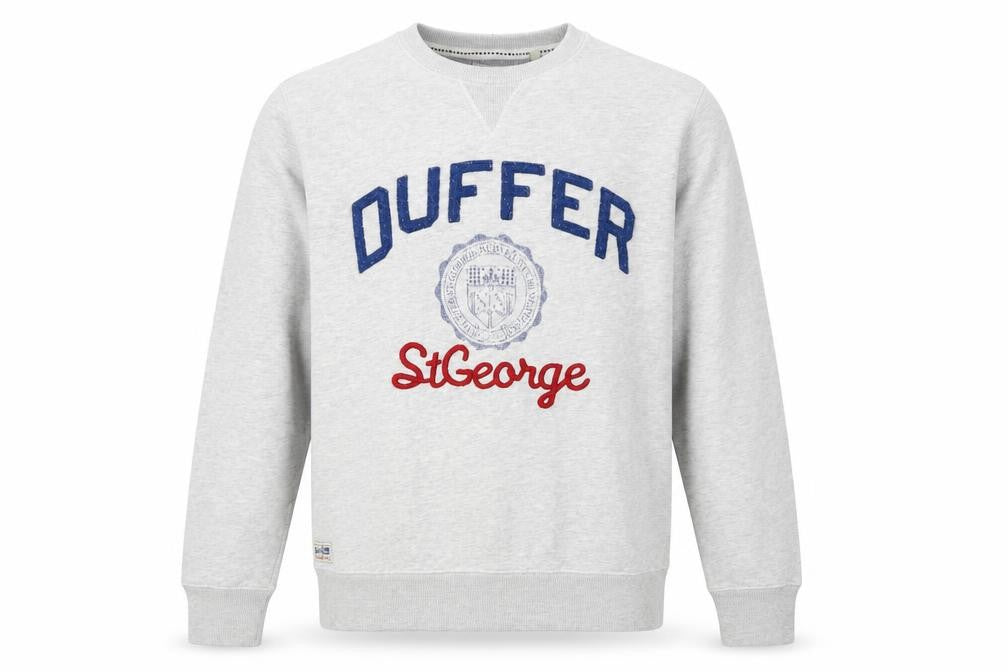Duffer Men’s Grey L Pullover Crew Neck St George Graphic Sweatshirt