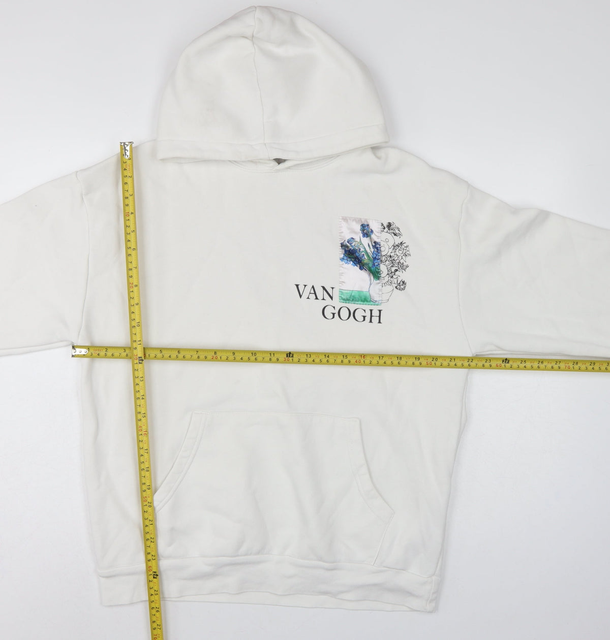 S/W Urbanity Unisex Adults White S Van Gogh Art Pullover Hoodie