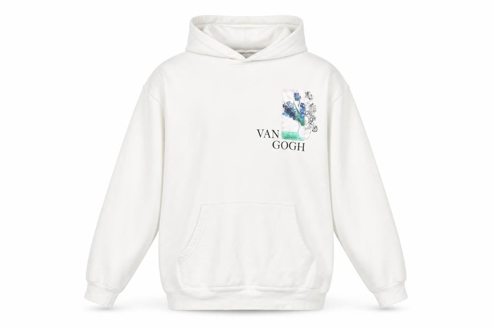 S/W Urbanity Unisex Adults White S Van Gogh Art Pullover Hoodie