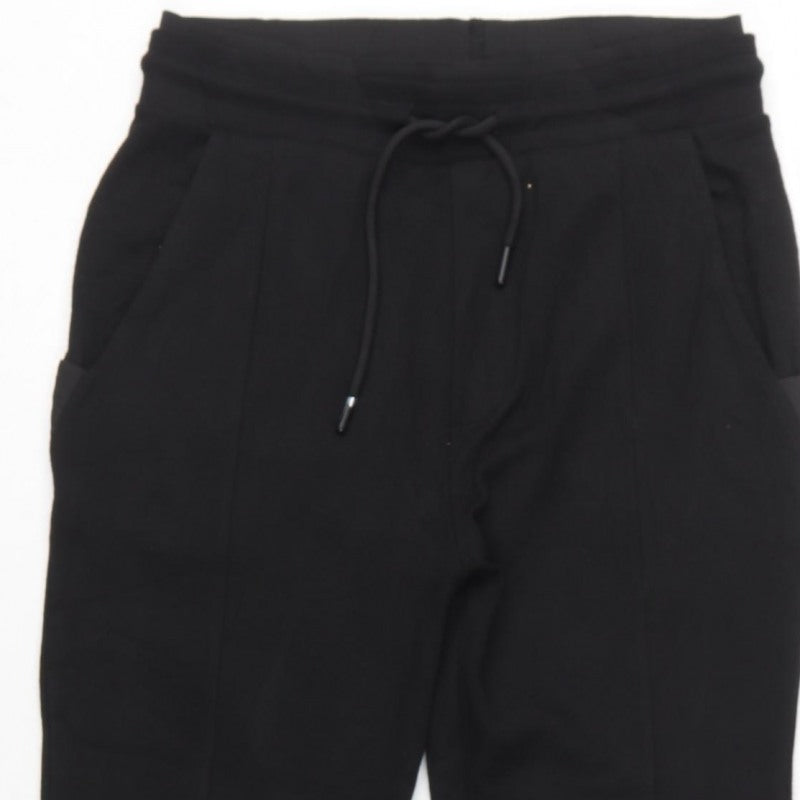 Zara Women’s Black UK 8 Tapered Drawstring Jogger Trousers