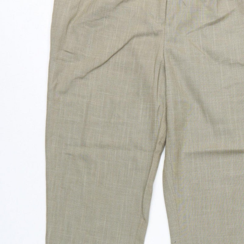 H&M Women’s Beige Tailored Tapered Trousers UK 8 High Rise