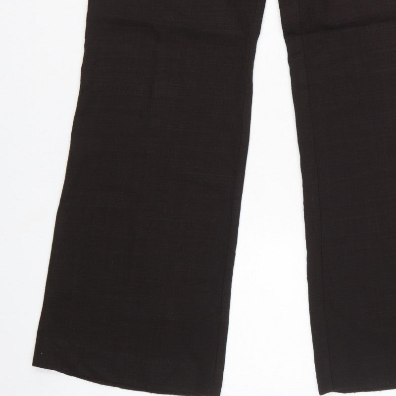 Oasis Women Black UK 12 Bootcut Tailored Dress Trousers