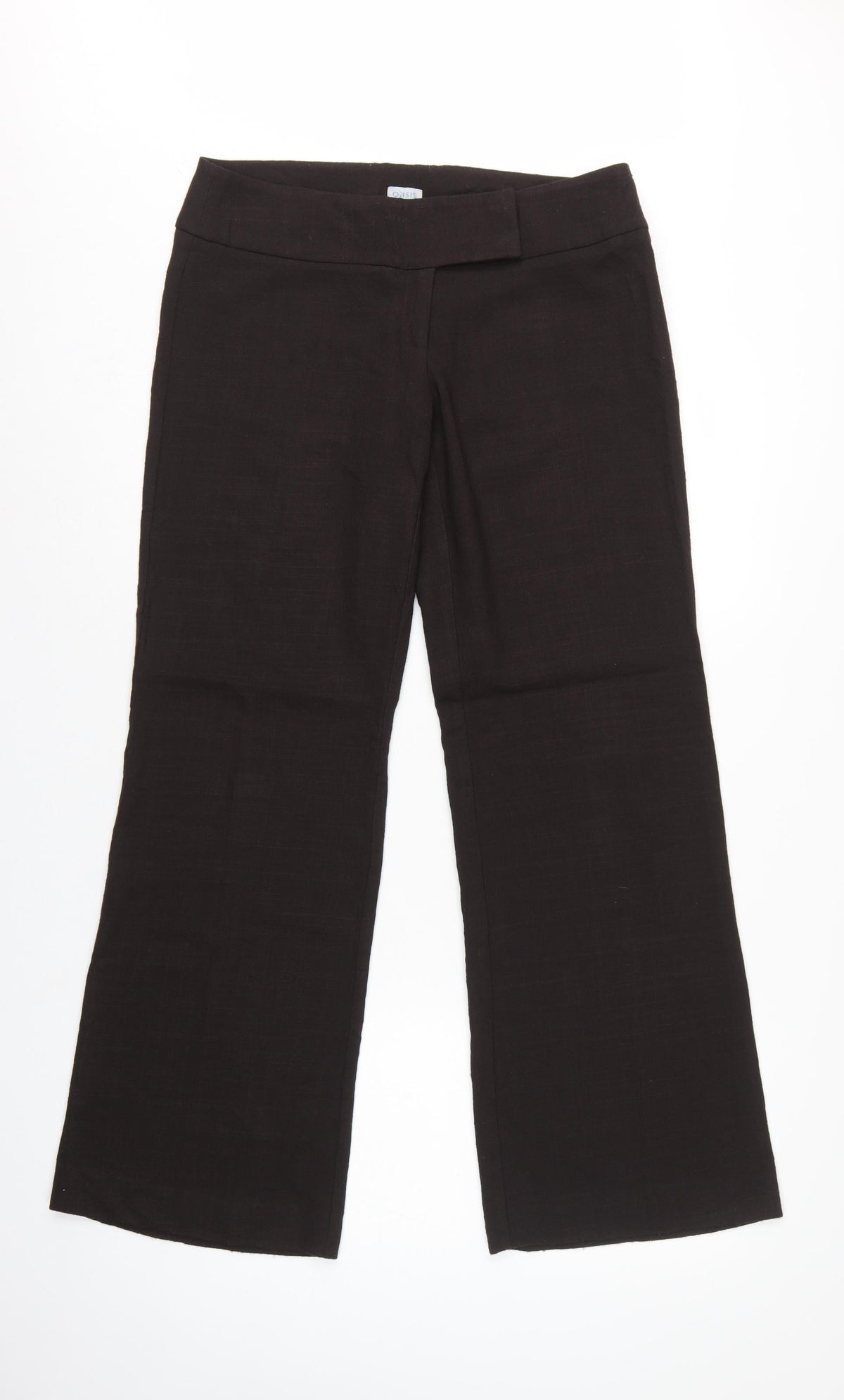 Oasis Women Black UK 12 Bootcut Tailored Dress Trousers