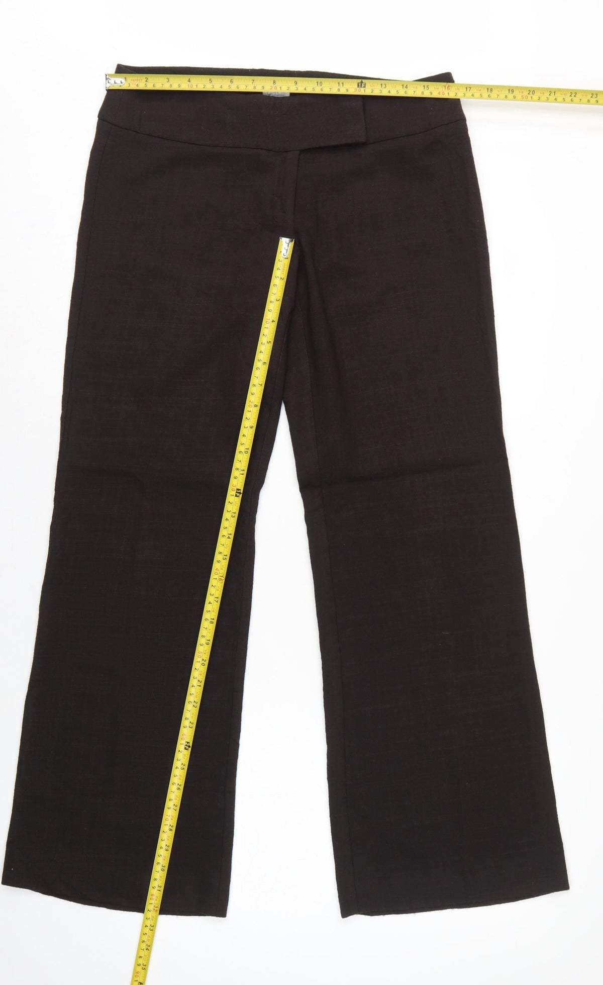 Oasis Women Black UK 12 Bootcut Tailored Dress Trousers