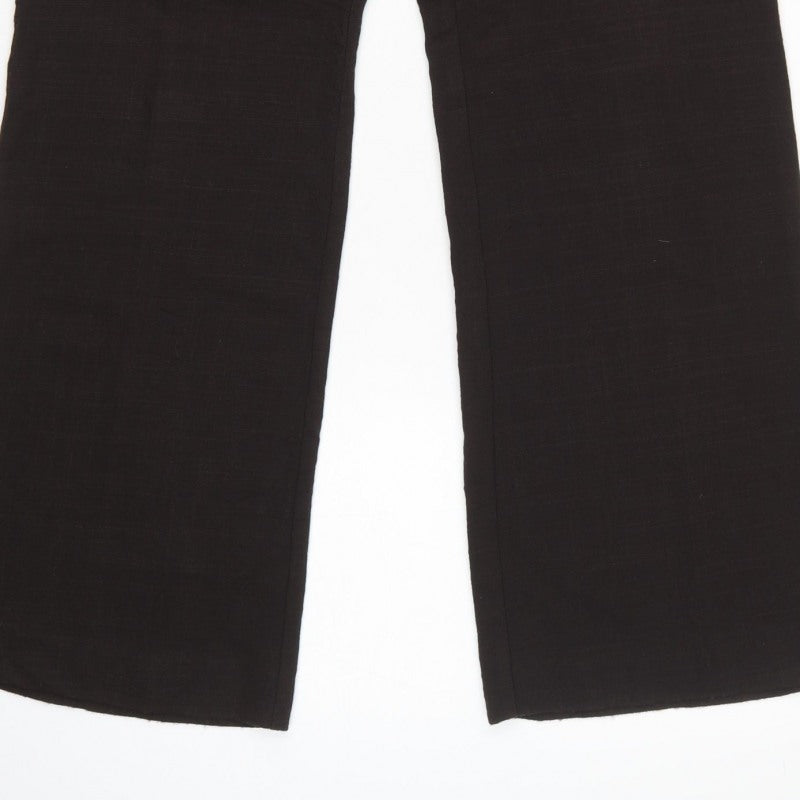 Oasis Women Black UK 12 Bootcut Tailored Dress Trousers
