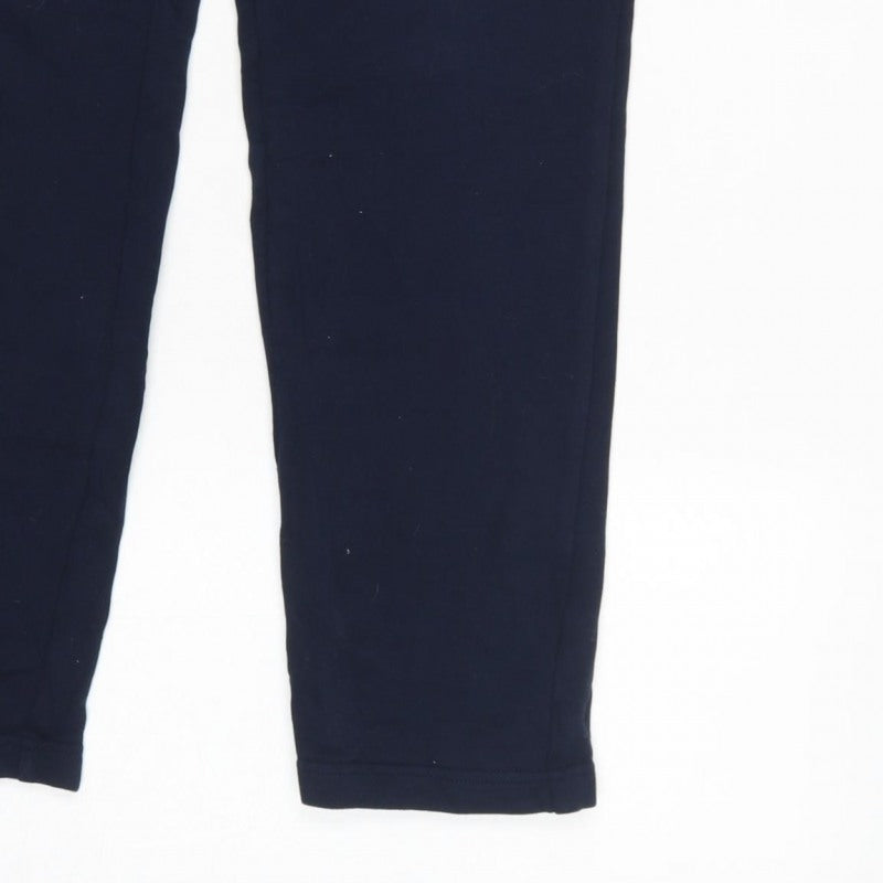 Autograph Mens Blue M Pure Cotton Zip Pocket Jogger Trousers