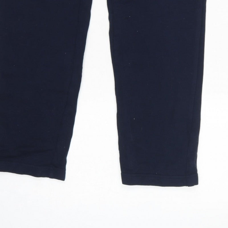 Autograph Mens Blue M Pure Cotton Zip Pocket Jogger Trousers