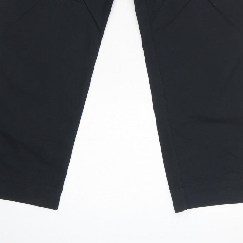 Marks and Spencer Women Black Size 14 Regular Tapered Chino Trousers
