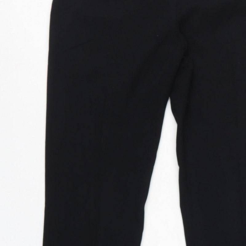 Marks & Spencer Women Black UK 12 Long Straight Dress Trousers