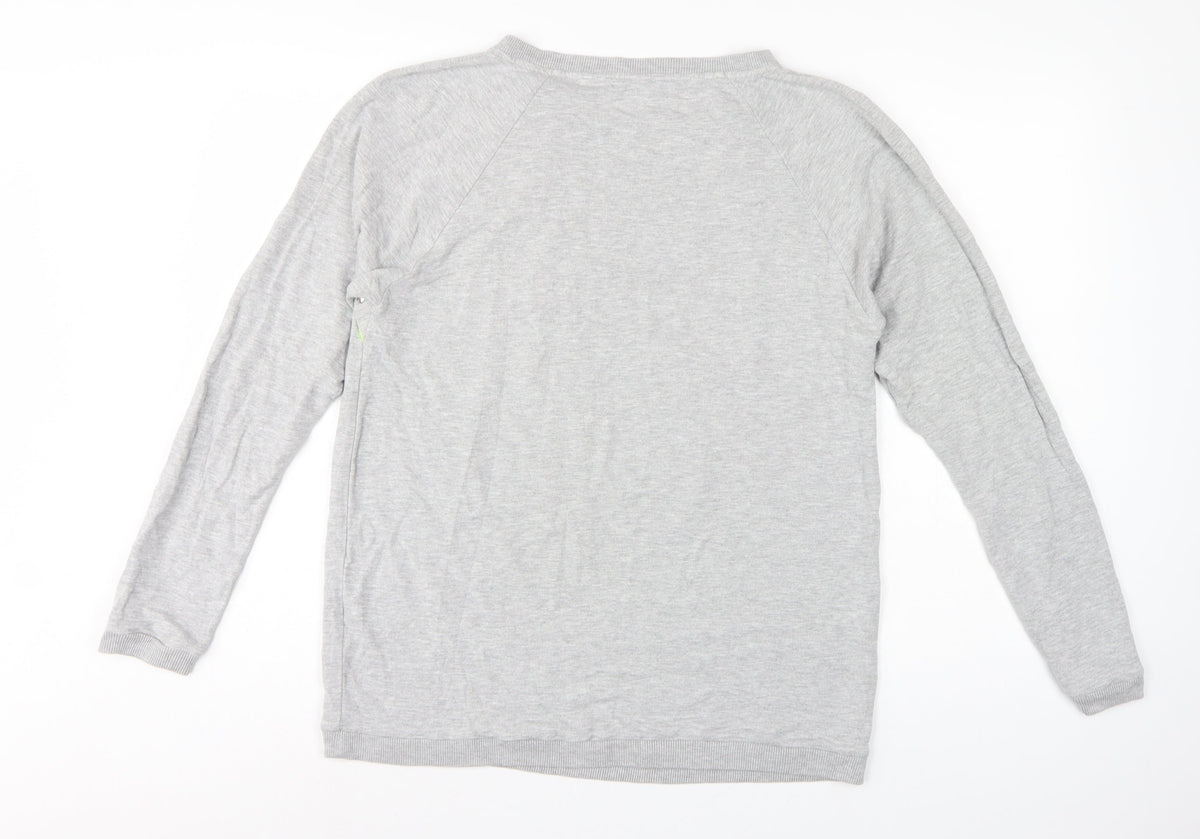 Seraphine Women Grey L Maternity Pullover Sweatshirt Neon Zip Detail