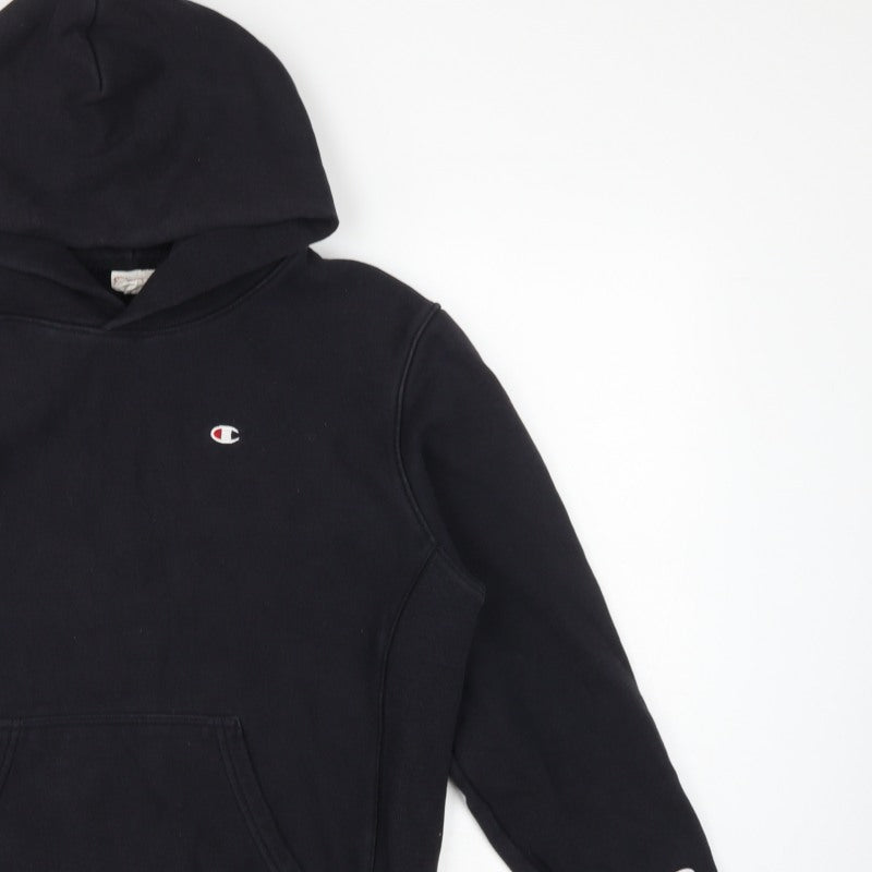 Additional view of Champion Men’s Black M Reverse Weave Pullover Hoodie Logo Heavyweight