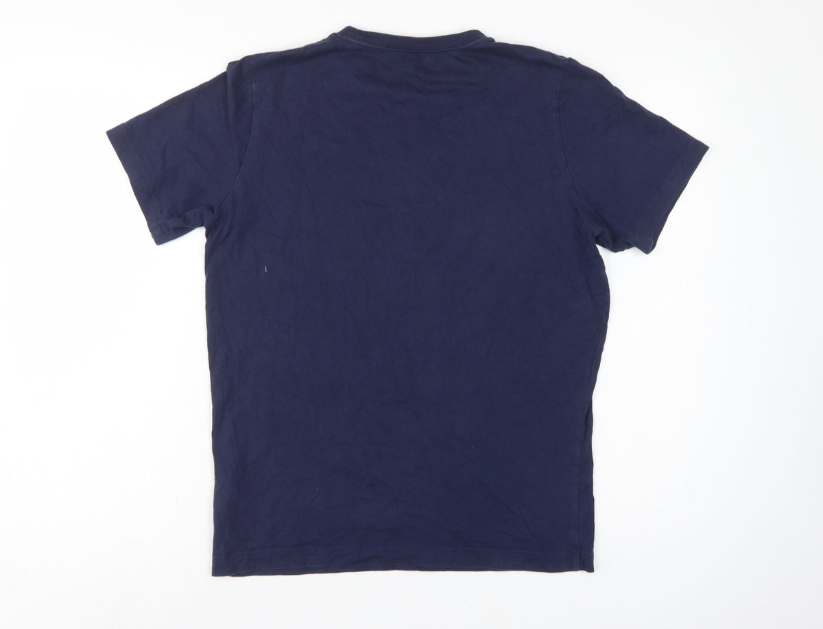 Puma Men’s Blue S Logo Graphic Crew Neck Short Sleeve T-Shirt