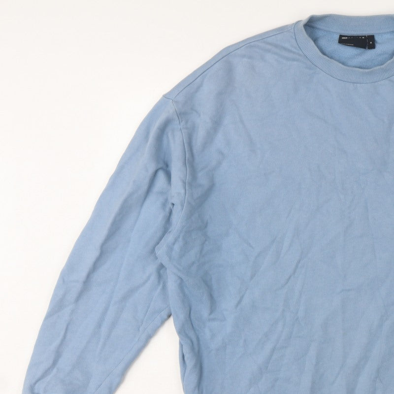 ASOS Design Men’s Blue M Relaxed Crew Neck Fleece Pullover Sweatshirt