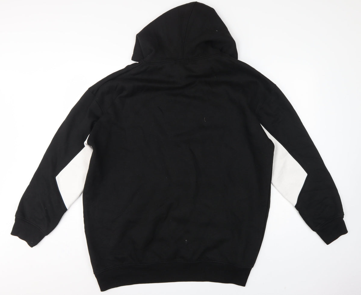 PrettyLittleThing Women’s Black UK 12 Pullover Hoodie Graphic Print